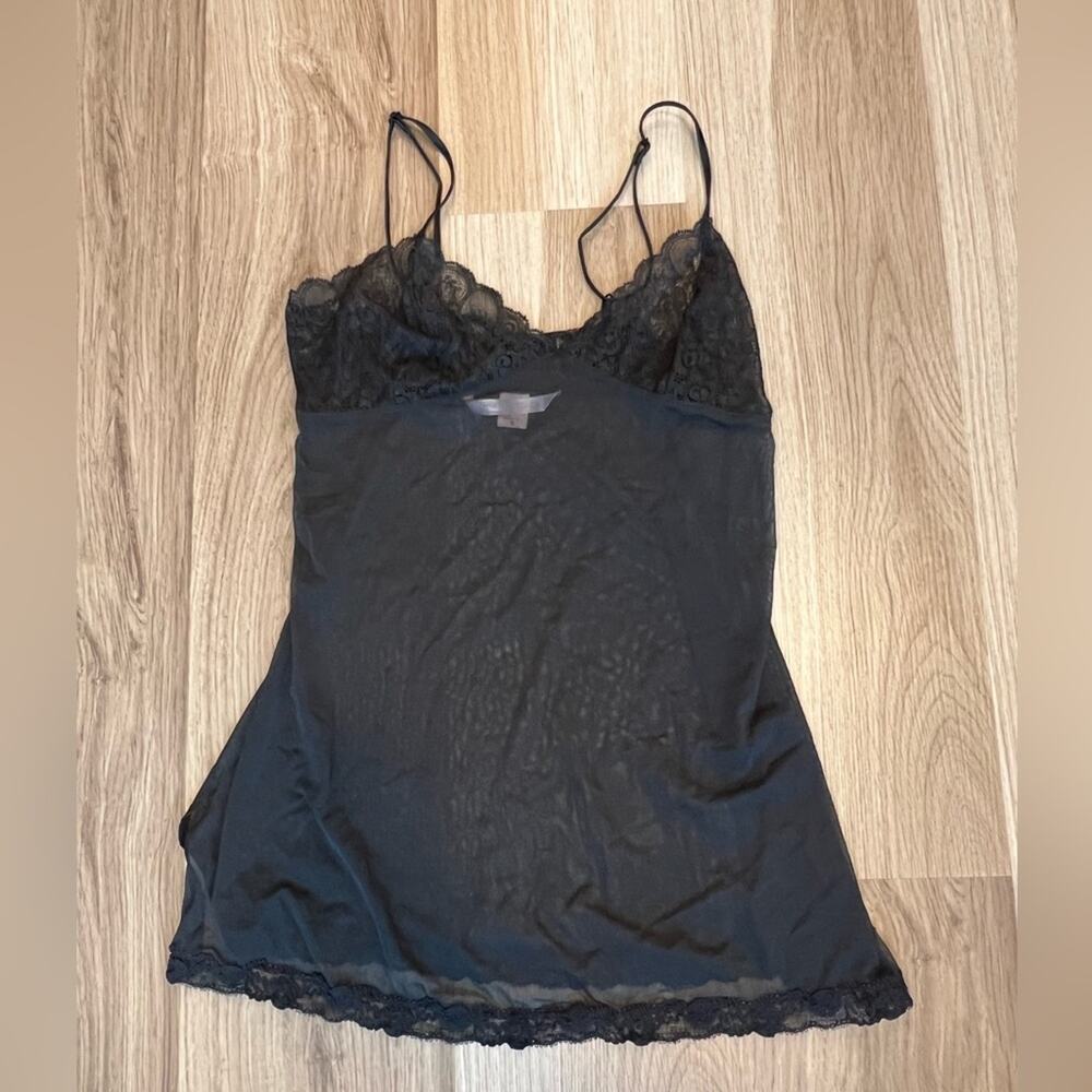 Victoria’s Secret Black Mesh, Lace Intimate Top, Size Small
